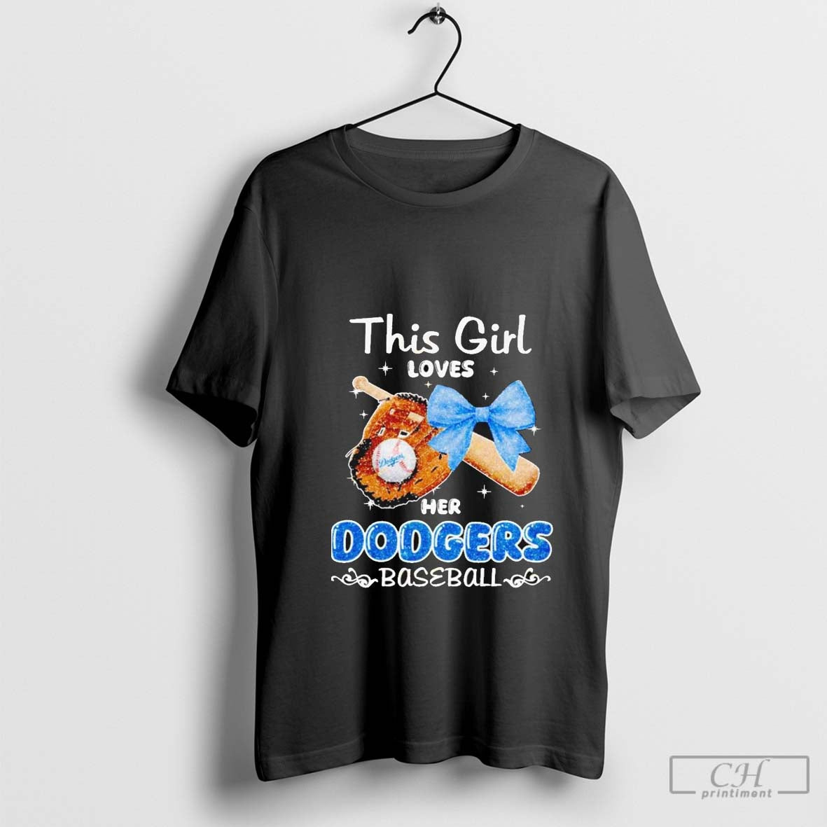 This Girls Love Her Los Angeles Dodgers Baseball T-Shirt Hoodie, Sweatshirt | CoreVibeTees.com