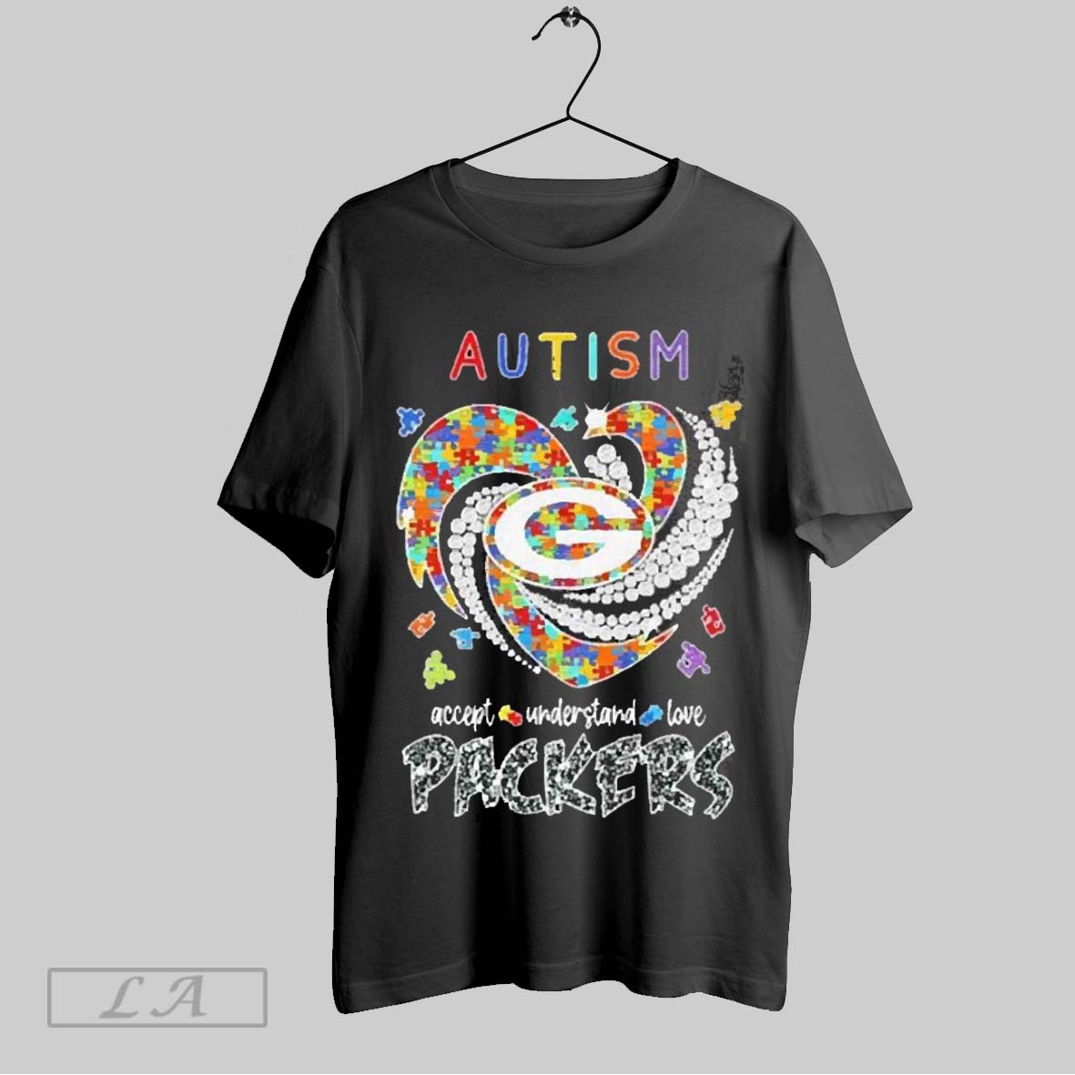 Top 2025 Green Bay Packers Autism Accept Understand Love Heart Diamond T Shirt Hoodie, Sweatshirt | CoreVibeTees.com