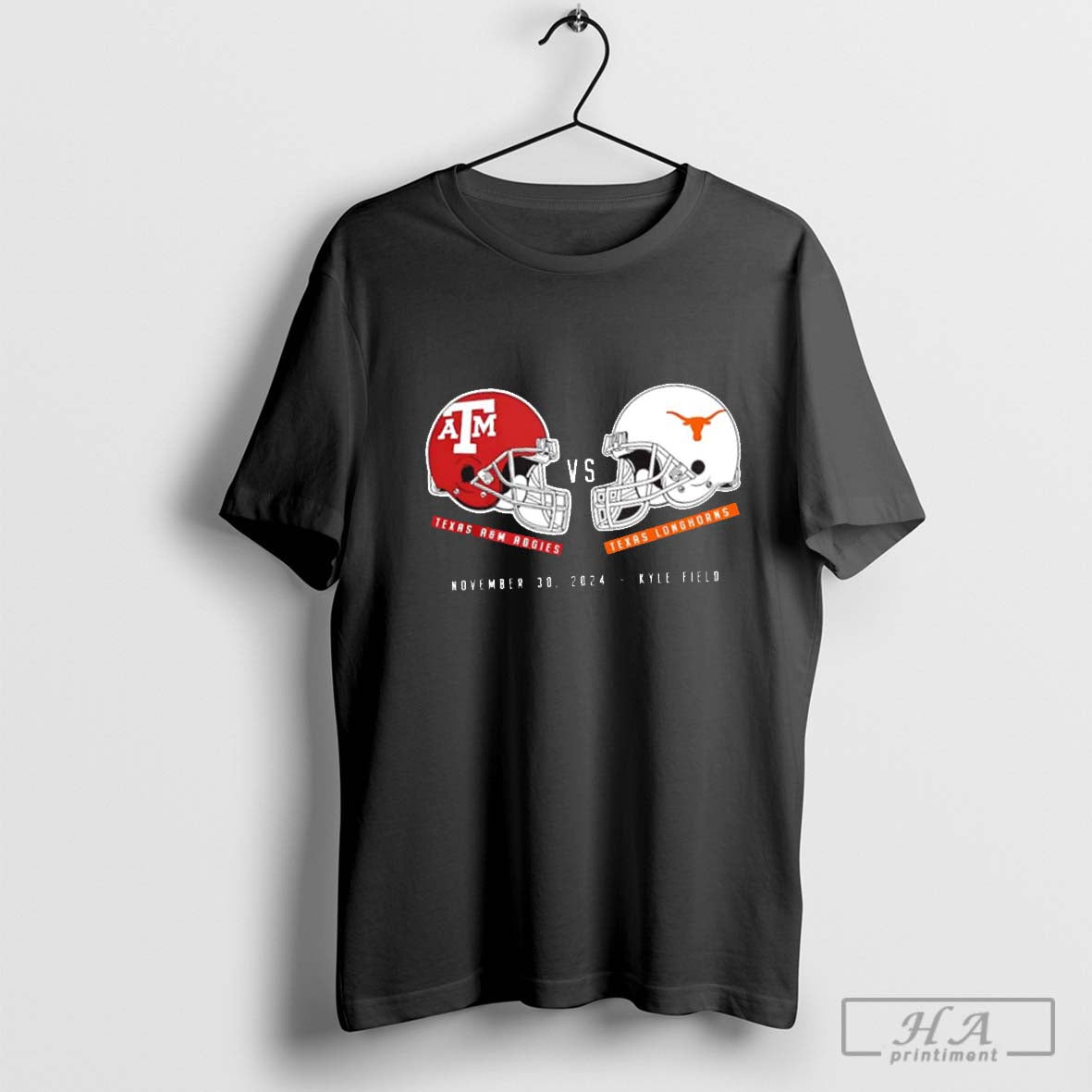 Texas Longhorns vs Texas A&amp;M Aggies Football November 2024 matchup helmet T-shirt Hoodie, Sweatshirt | CoreVibeTees.com