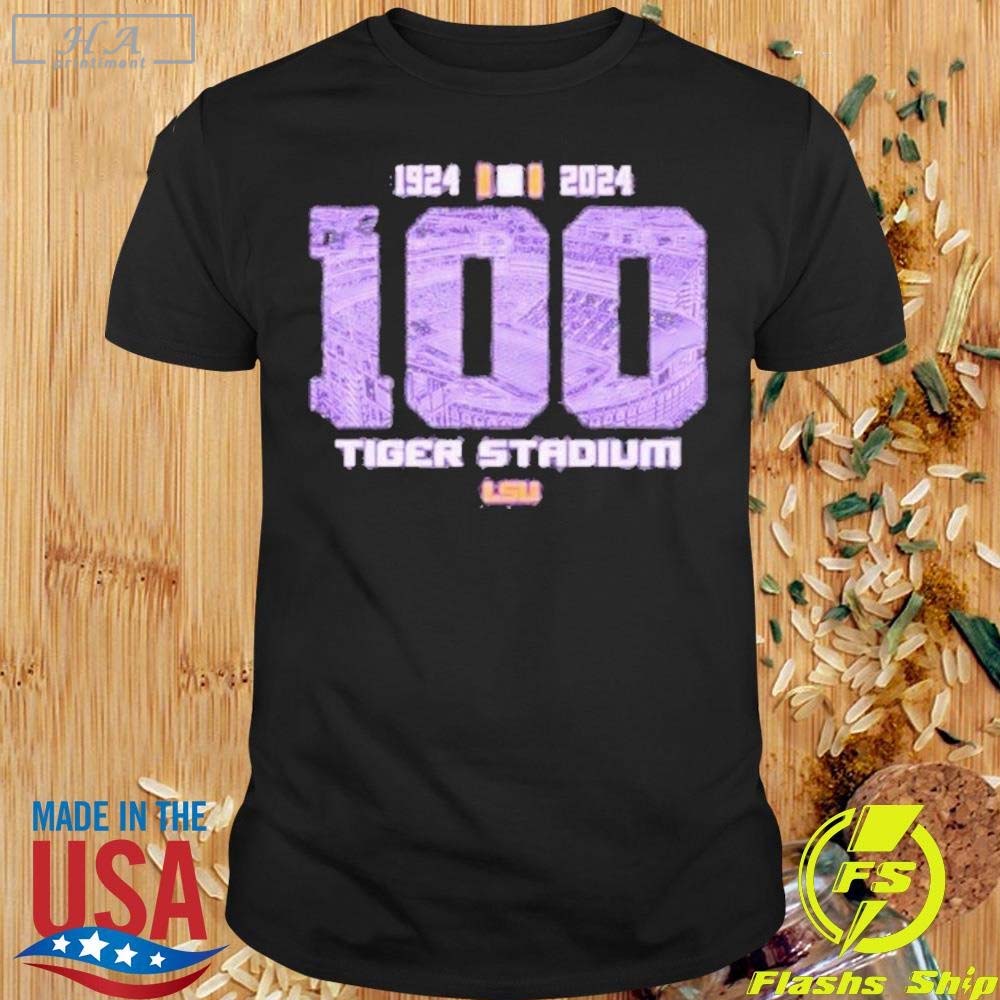 Tiger Stadium LSU 100 Years 1924-2024 Football Shirt Hoodie, Sweatshirt | CoreVibeTees.com