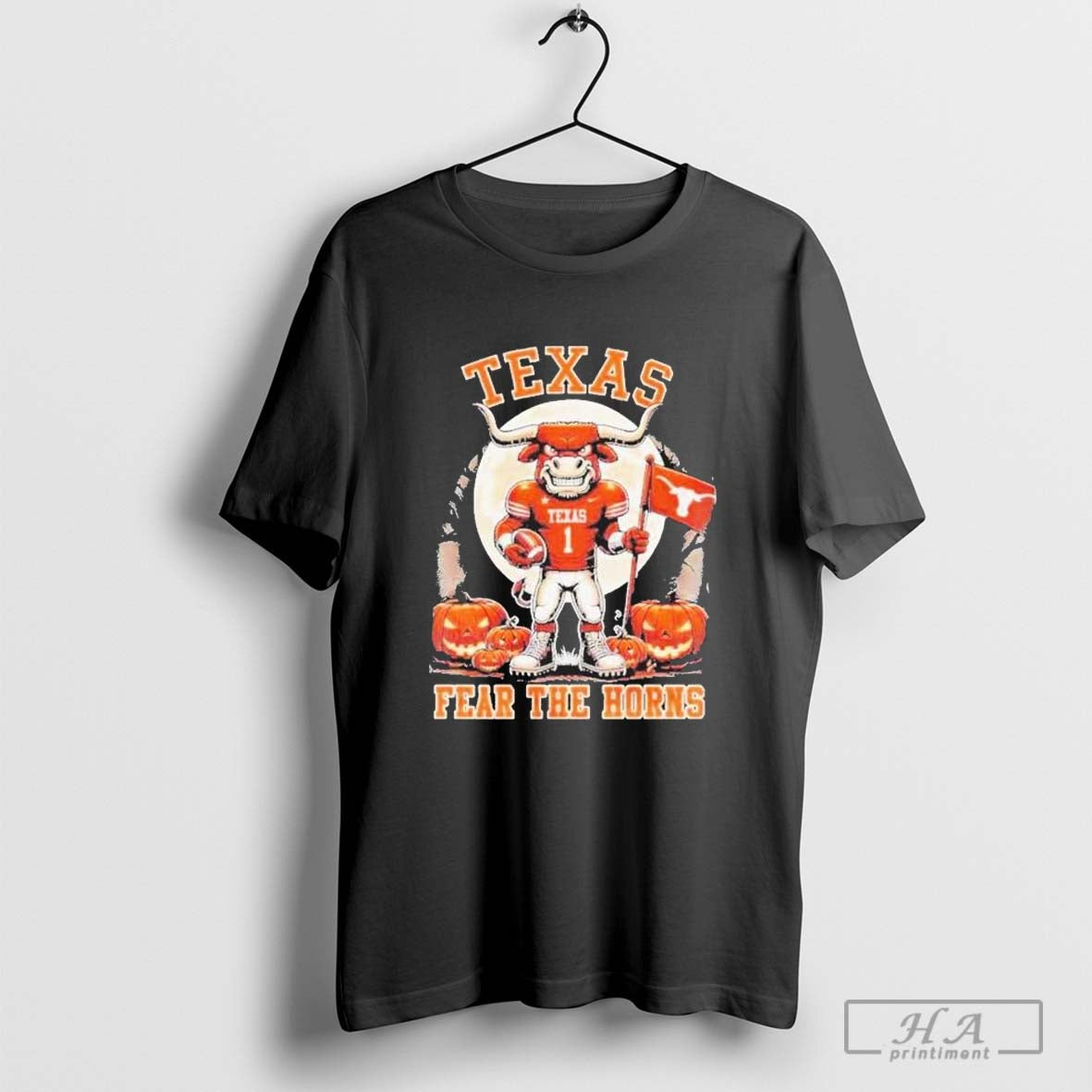 Texas Longhorns Football Fear The Horns Halloween T-shirt Hoodie, Sweatshirt | CoreVibeTees.com