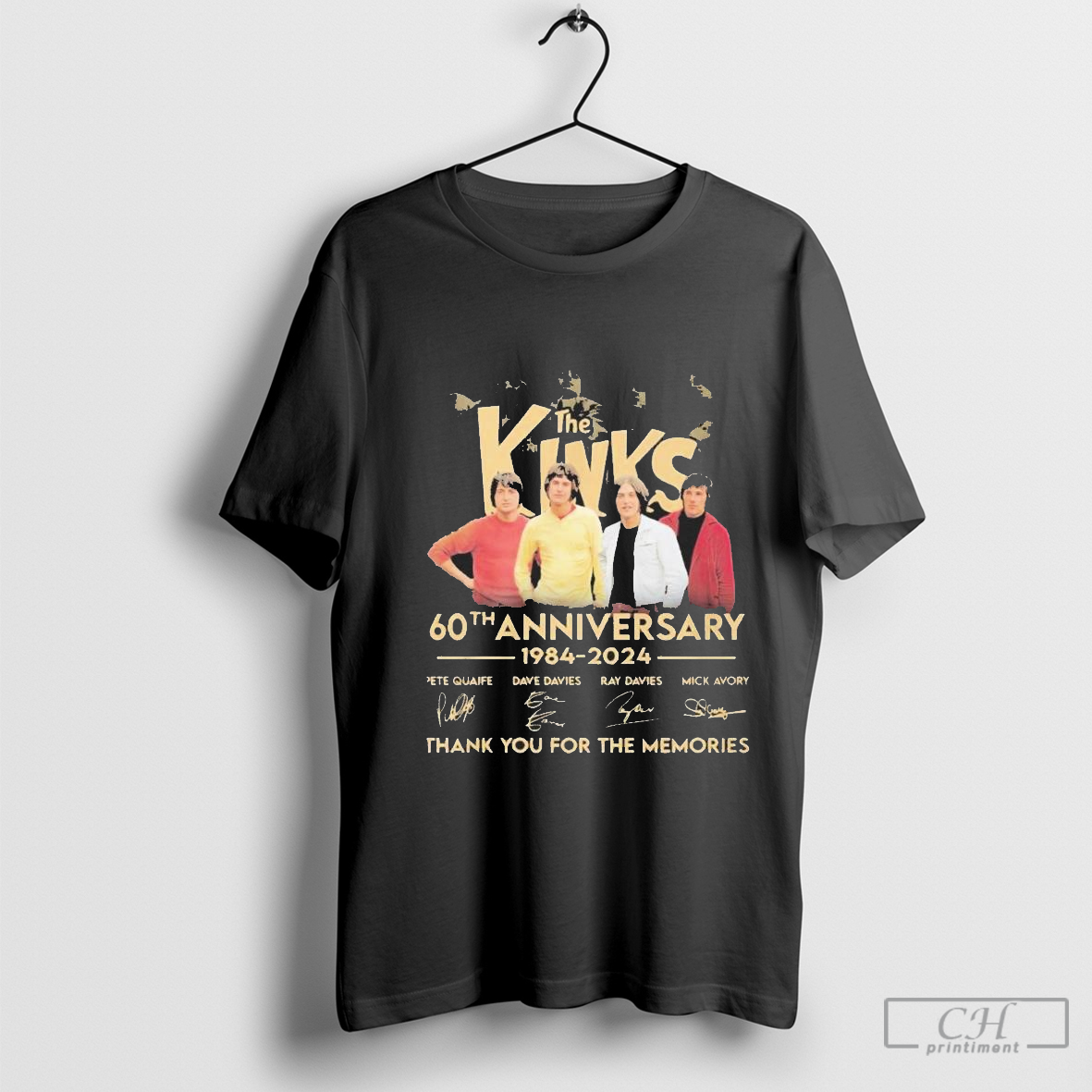 The Kinks 60th Anniversary 1984-2024 Thank You For The Memories T-Shirt Hoodie, Sweatshirt | CoreVibeTees.com