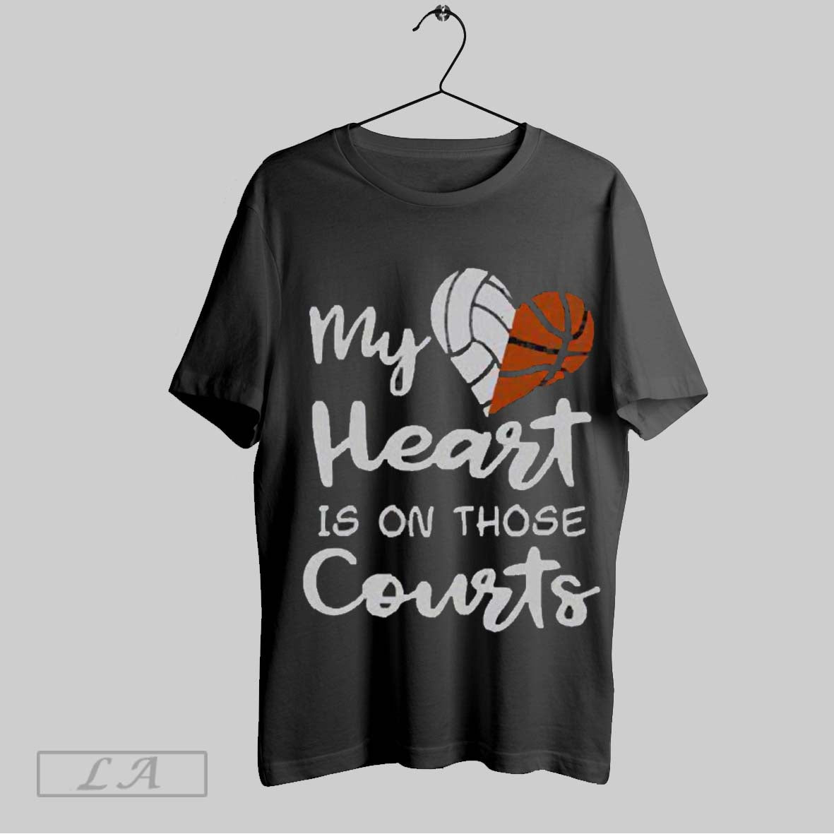 Top My Heart Is On Those Courts Volleyball Basketball 2025 T Shirt Hoodie, Sweatshirt | CoreVibeTees.com