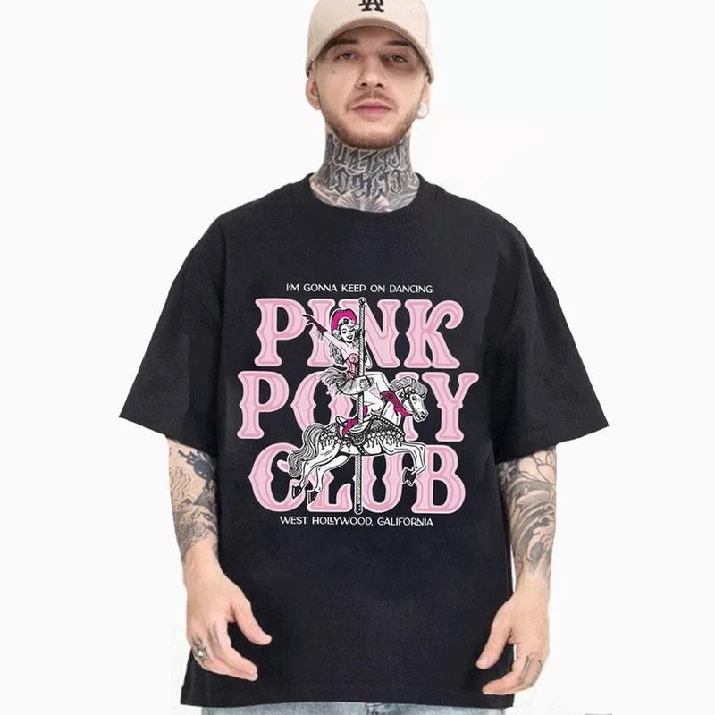 Chappell Roan Pink Pony Club T-Shirt, Midwest Princess Tour, WLW Pride Lesbian Music Tee, Fan Gift Unisex Cotton Top for Sapphic Pride