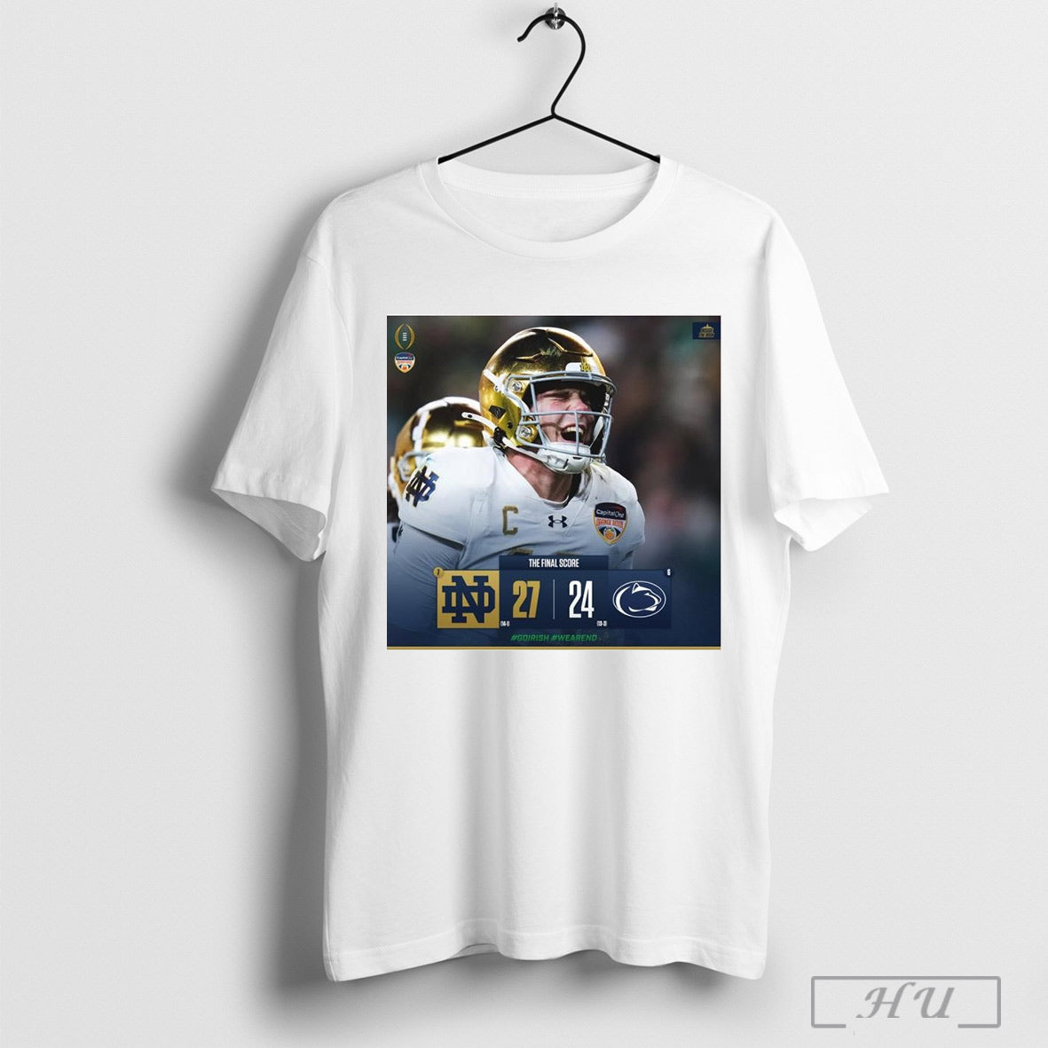 The Final Score Notre Dame Fighting Irish Vs Penn State Nittany Lion 27 24 Go Irish We Are Nd Poster T Shirt Hoodie,...