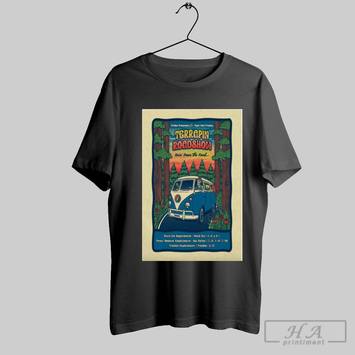 Terrapin Roadshow Goin Down The Road 2025 Shows Poster T Shirt Hoodie, Sweatshirt | CoreVibeTees.com