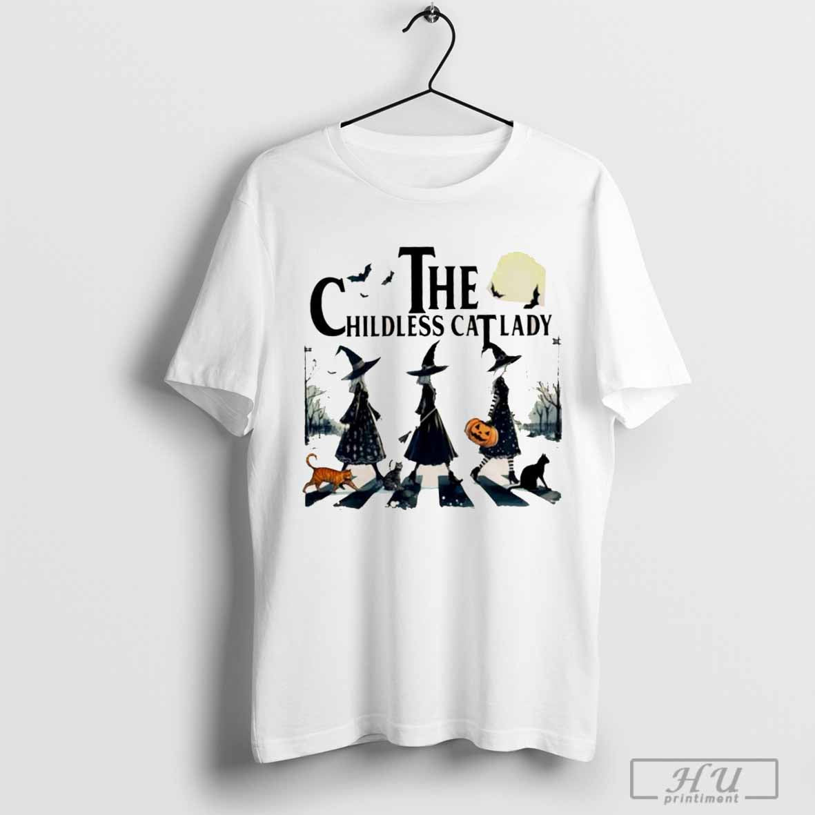 The Childless Cat Lady Abbey Road Halloween T-Shirt Hoodie, Sweatshirt | CoreVibeTees.com