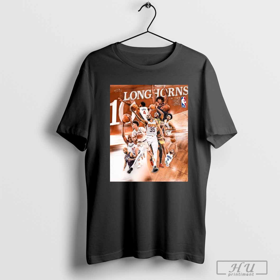 Texas Longhorns In The NBA Jarrett Allen Mohamed Bamba Kevin Durant Poster T-shirt Hoodie, Sweatshirt | CoreVibeTees.com