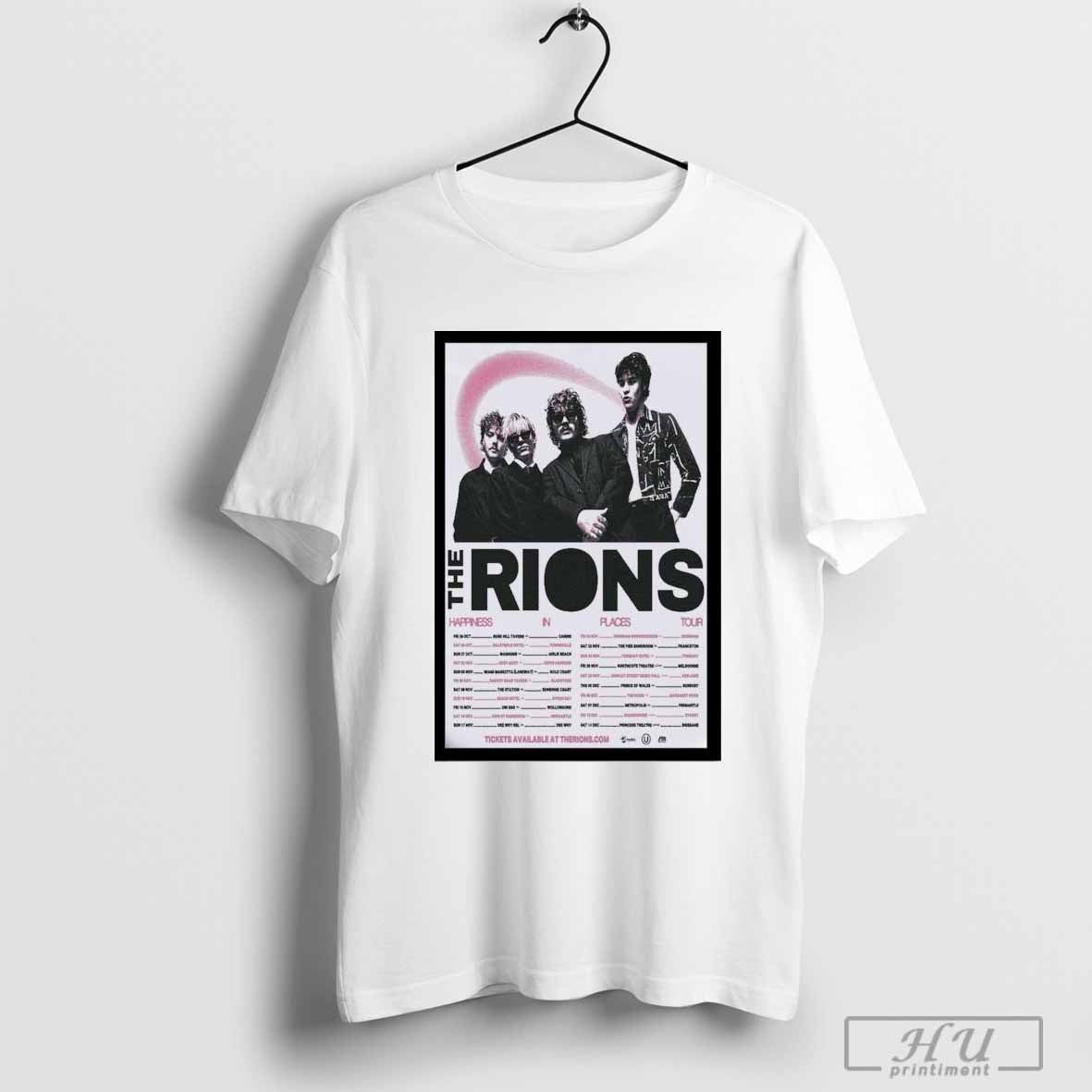 The Rions happiness in Places Tour 2024 T-shirt Hoodie, Sweatshirt | CoreVibeTees.com