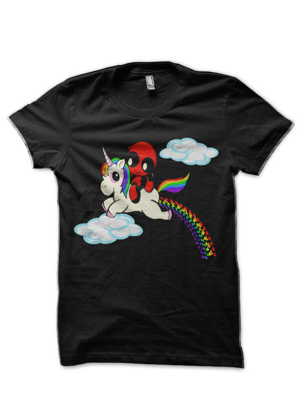 Deadpool & Unicorn Black T-Shirt Hoodie, Sweatshirt | CoreVibeTees.com