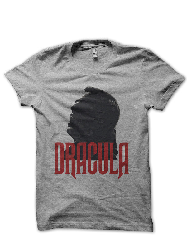 Dracula Half Sleeve Grey T-Shirt Hoodie, Sweatshirt | CoreVibeTees.com