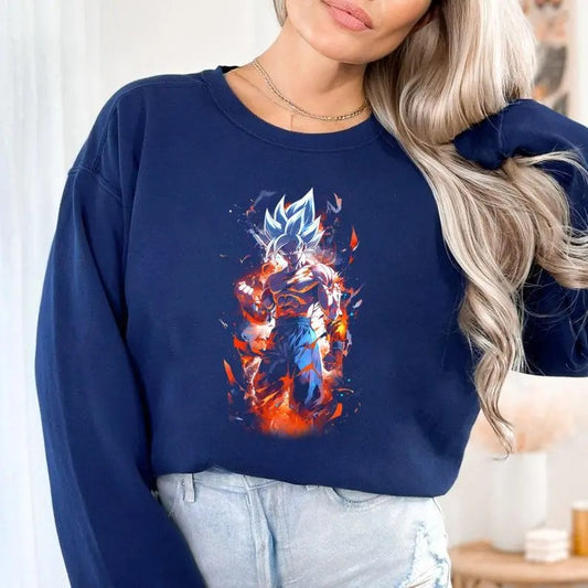 dragon ball shirt- manga fan anime t shirt- son goku saiyan god- vegeta blue  super shirt Sweatshirt, Hoodie, Comfort Colors | N6812 Sweatshirt, Hoodie, Comfort Colors