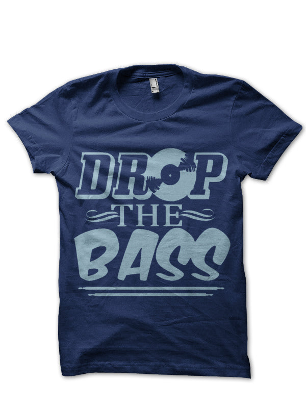 Drop The Bass Navy Blue Tee Hoodie, Sweatshirt | CoreVibeTees.com
