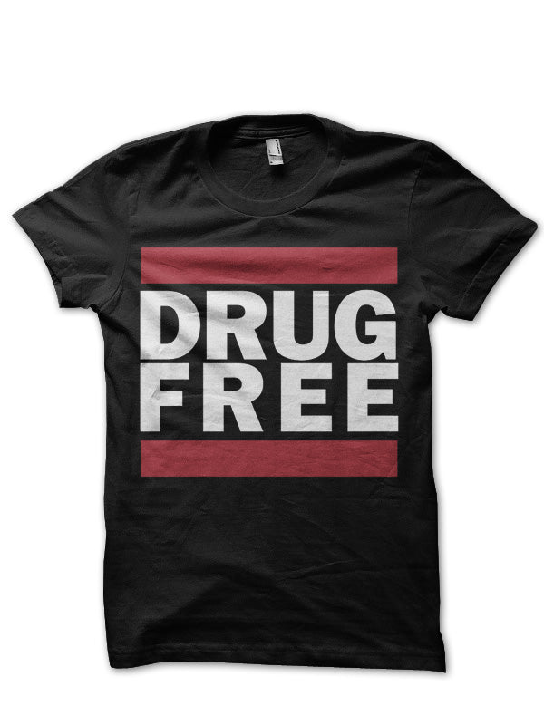 Drug Free Black Tee Hoodie, Sweatshirt | CoreVibeTees.com