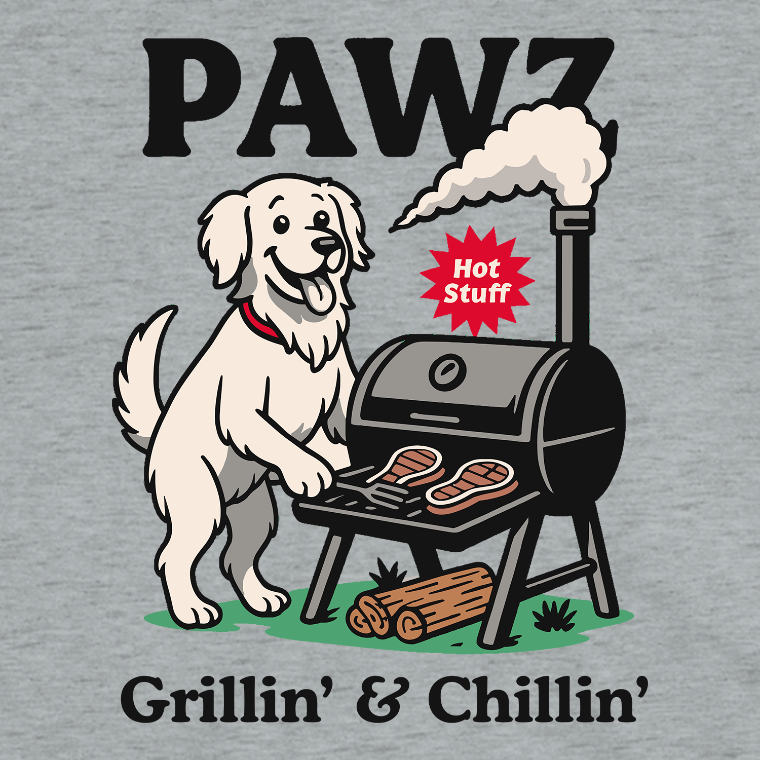 Grillin' & Chillin' (Adult Short Sleeve T-Shirt) Hoodie, Sweatshirt | CoreVibeTees.com (Image 3)