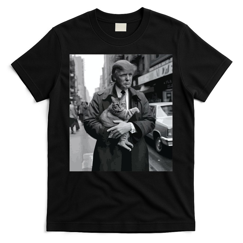Donald Trump And Cat In Nyc T-Shirt Hoodie, Sweatshirt | CoreVibeTees.com