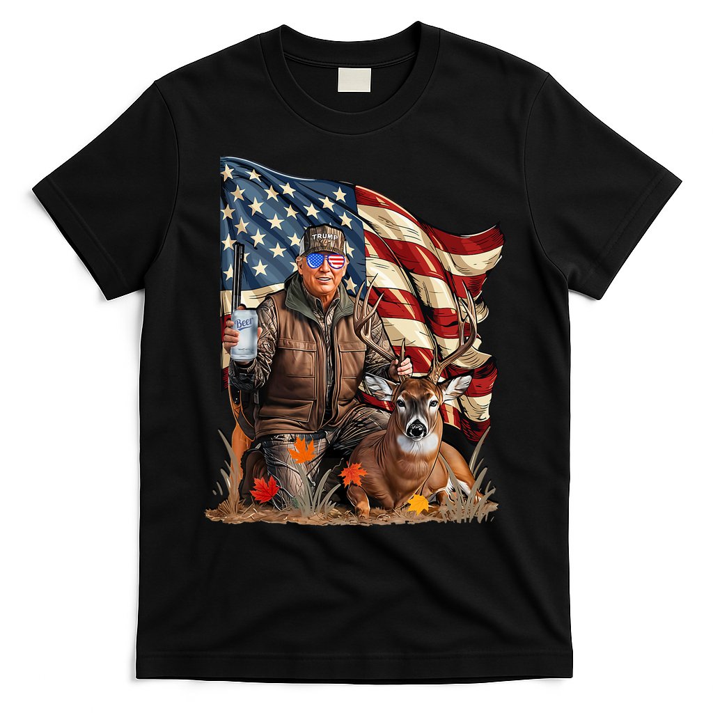 Donald Trump Maga Deer Hunting Parotic American Flag T-Shirt Hoodie, Sweatshirt | CoreVibeTees.com