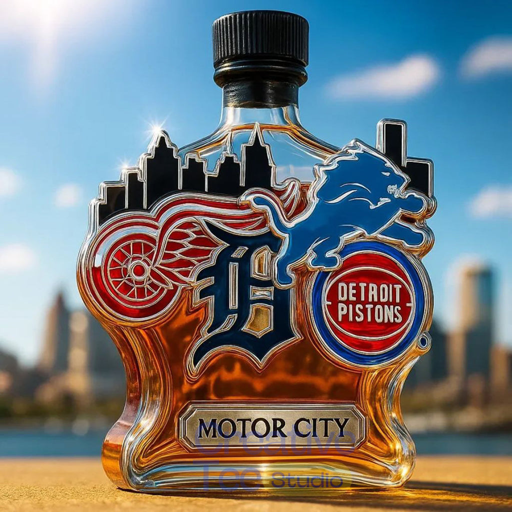 Detroit Sport Teams ‘Motor City’ Limited Edition Whiskey Bottle