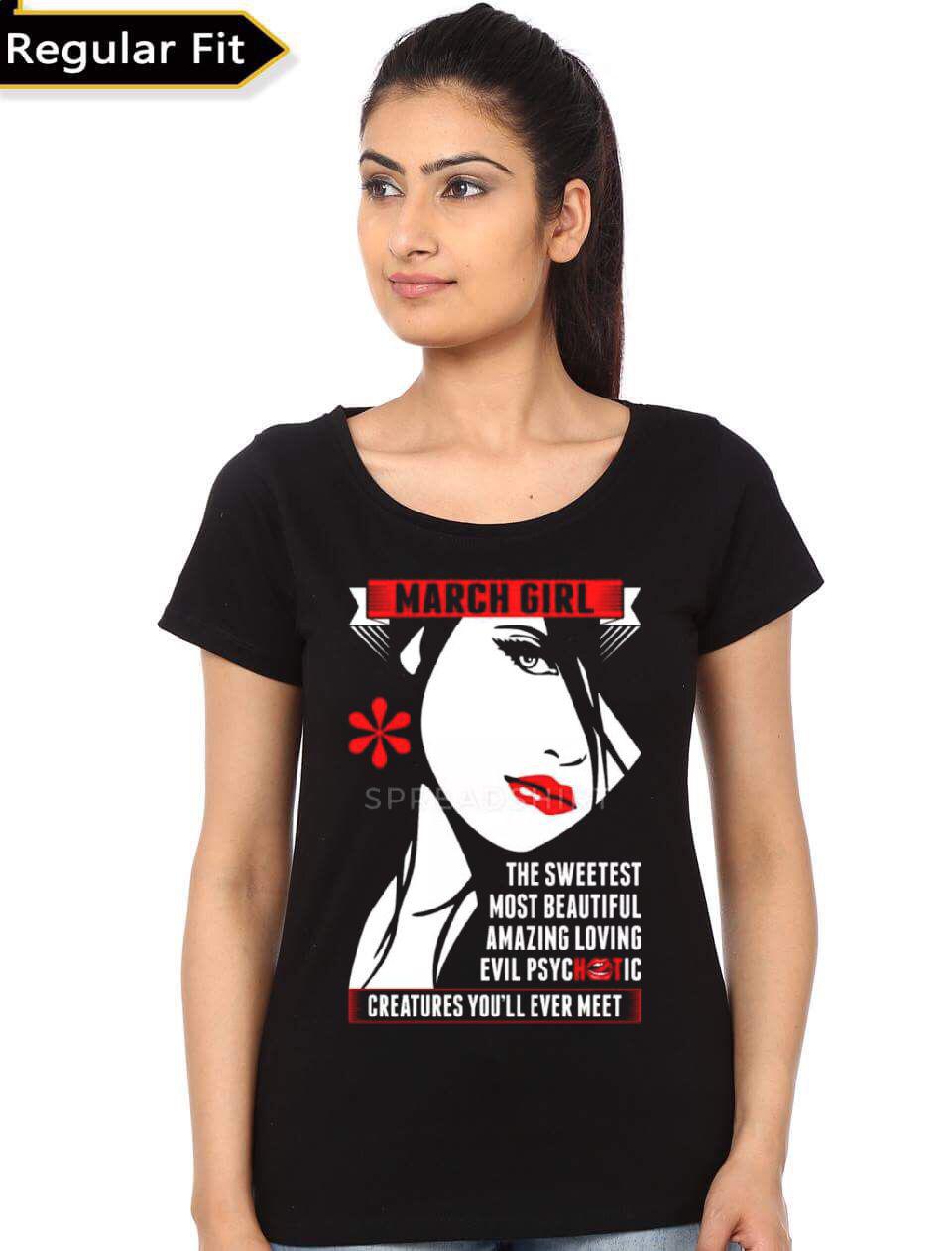 March Girl Black Girlâ€™s T-Shirt Hoodie, Sweatshirt | CoreVibeTees.com