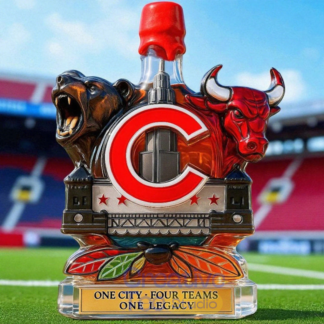Chicago Sports ‘Teams One City Four Teams One Legacy’ Limited Edition Whiskey Bottle