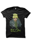 Billie Eilish Half Sleeve Black T-Shirt Style002 Hoodie, Sweatshirt | CoreVibeTees.com