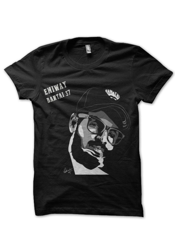 Emiway Bantai Half Sleeve Black T-Shirt Style001 Hoodie, Sweatshirt | CoreVibeTees.com