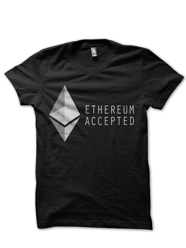 Ethereum Accepted Black T-Shirt Hoodie, Sweatshirt | CoreVibeTees.com