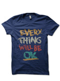 Everything OK Navy Blue Tee Hoodie, Sweatshirt | CoreVibeTees.com