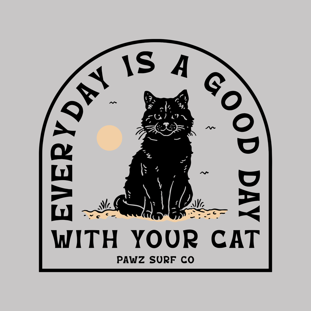 Good Day Cat - Ice Grey (Adult Short Sleeve T-Shirt) Hoodie, Sweatshirt | CoreVibeTees.com (Image 3)