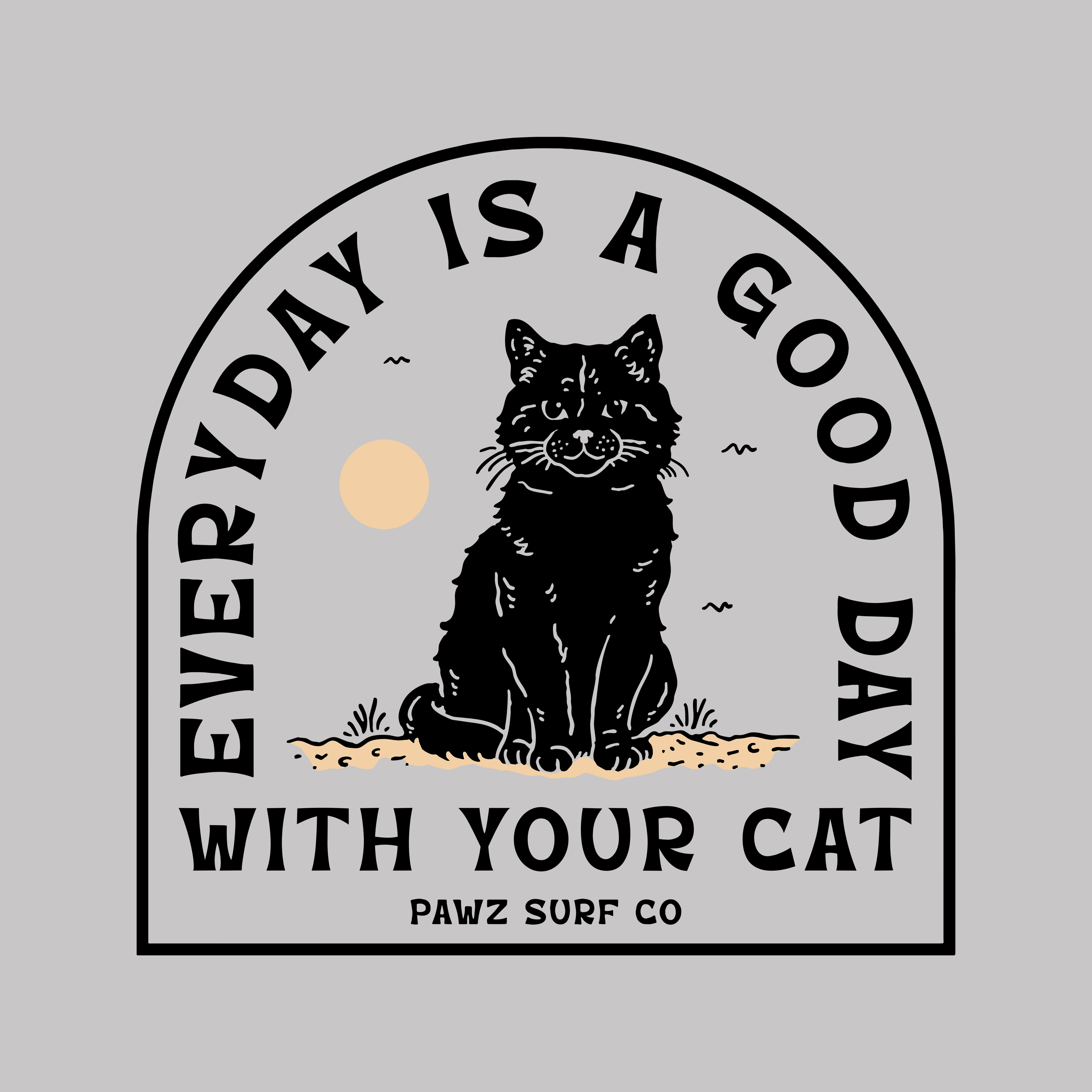 Good Day Cat - Ice Grey (Adult Short Sleeve T-Shirt) Hoodie, Sweatshirt | CoreVibeTees.com (Image 3)