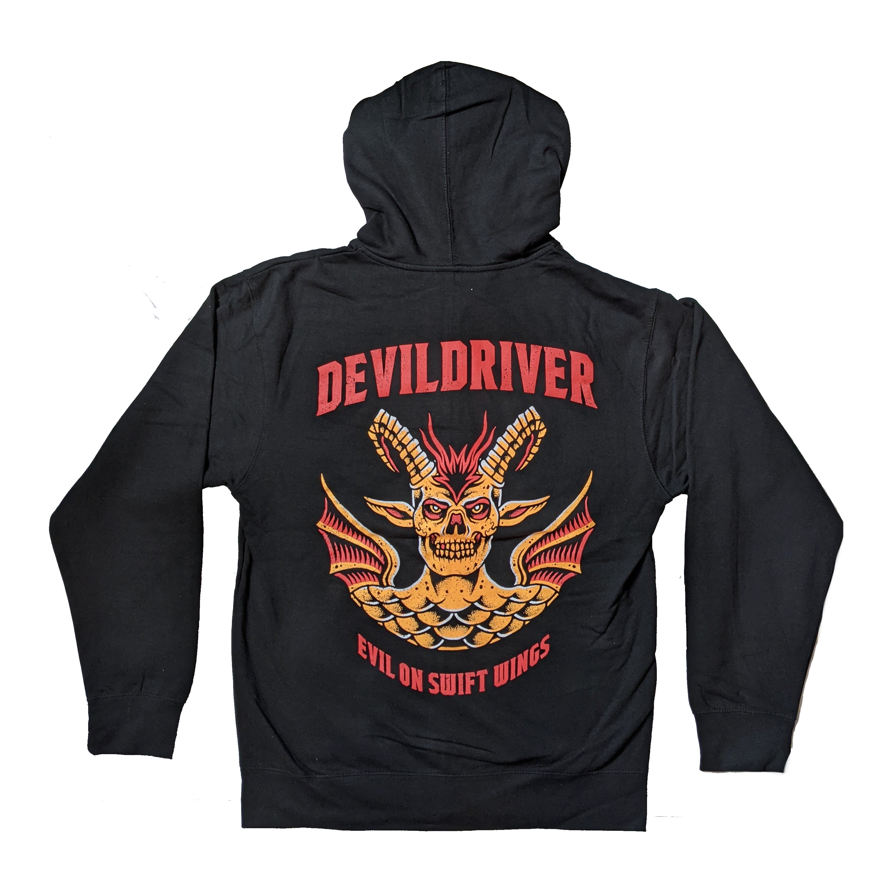 DevilDriver - Evil On Swift Wings zip-up hoodie T-Shirts, Sweatshirt | CoreVibeTees.com (Image 3)