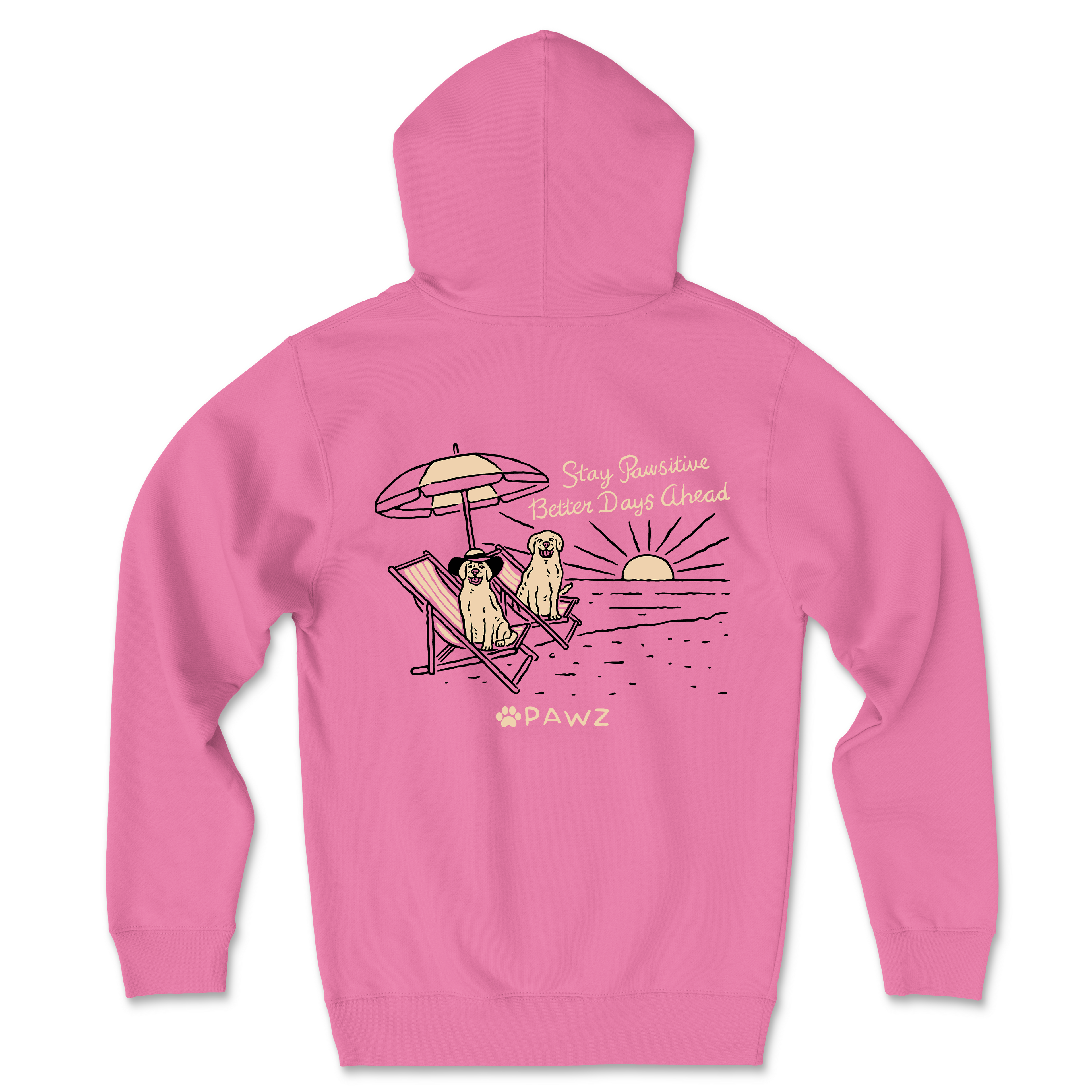 Pawsitive Vibes (Adult Hoodie) T-Shirts, Sweatshirt | CoreVibeTees.com (Image 1)