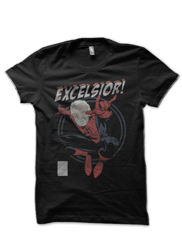 Excelsior Stan Lee Spidey Black T-Shirt Hoodie, Sweatshirt | CoreVibeTees.com