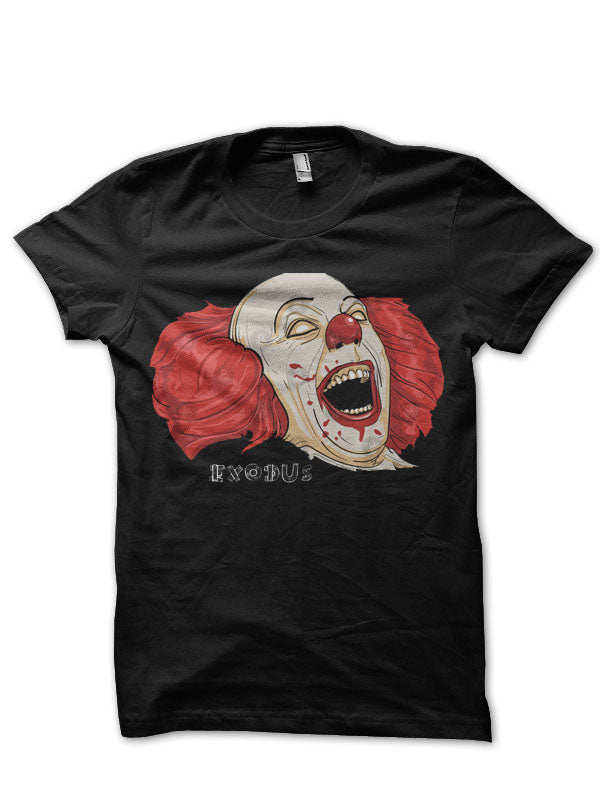 Pennywise Clown Exodus Half Sleeve Black T-Shirt Hoodie, Sweatshirt | CoreVibeTees.com