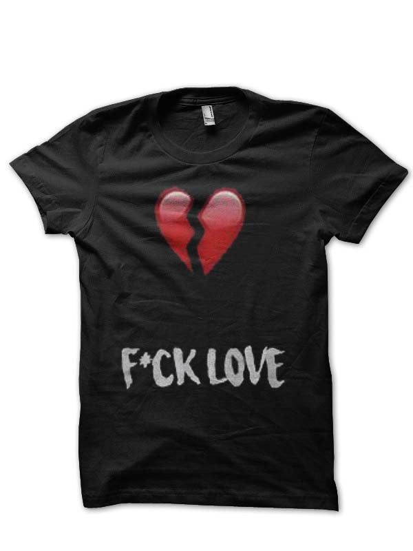 F*ck Love Black Half Sleeve T-Shirt Hoodie, Sweatshirt | CoreVibeTees.com