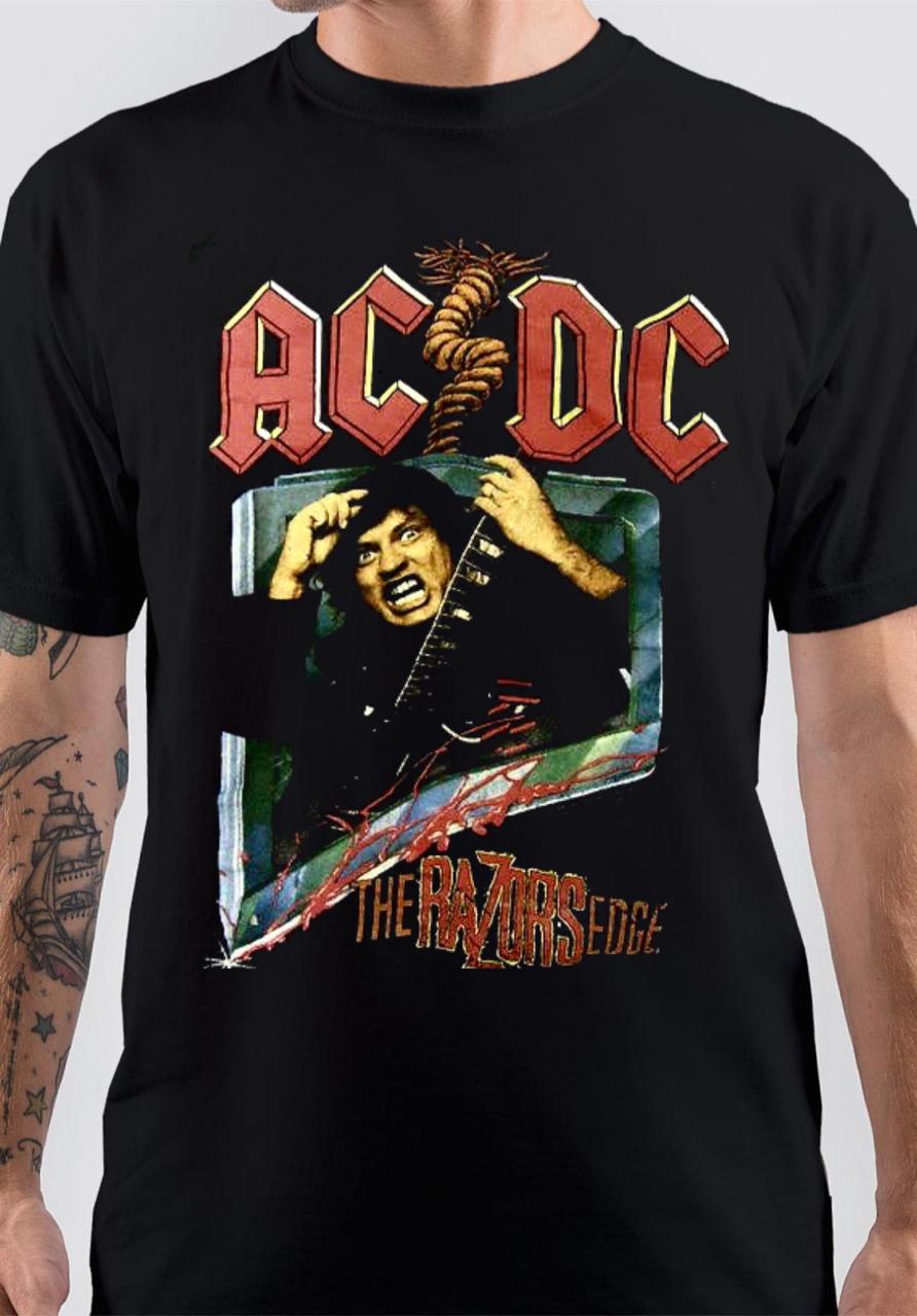 AC/DC Black T-Shirt Hoodie, Sweatshirt | CoreVibeTees.com