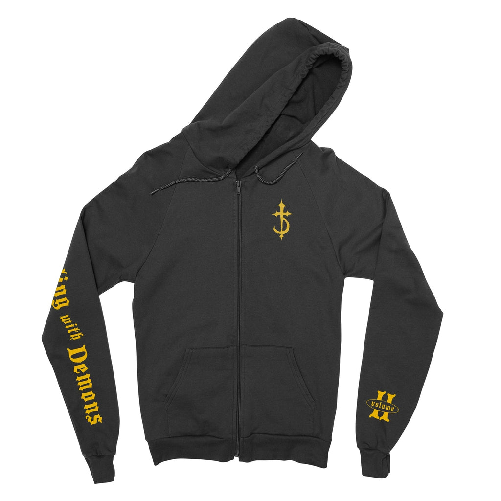DevilDriver - Dealing With Demons II Cross zip-up hoodie T-Shirts, Sweatshirt | CoreVibeTees.com (Image 2)