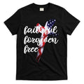 Faithful Forgiving Free American Cross T-Shirt Hoodie, Sweatshirt | CoreVibeTees.com
