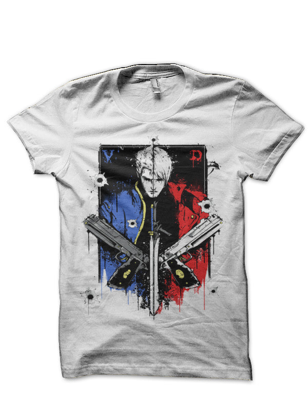 Devils Never Cry Half Sleeve White T-Shirt Hoodie, Sweatshirt | CoreVibeTees.com