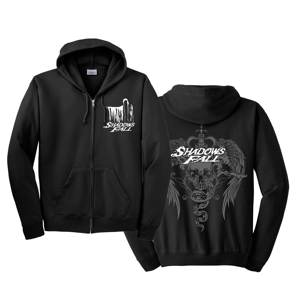 Shadows Fall - Winged Skull Zip Hoodie T-Shirts, Sweatshirt | CoreVibeTees.com (Image 1)