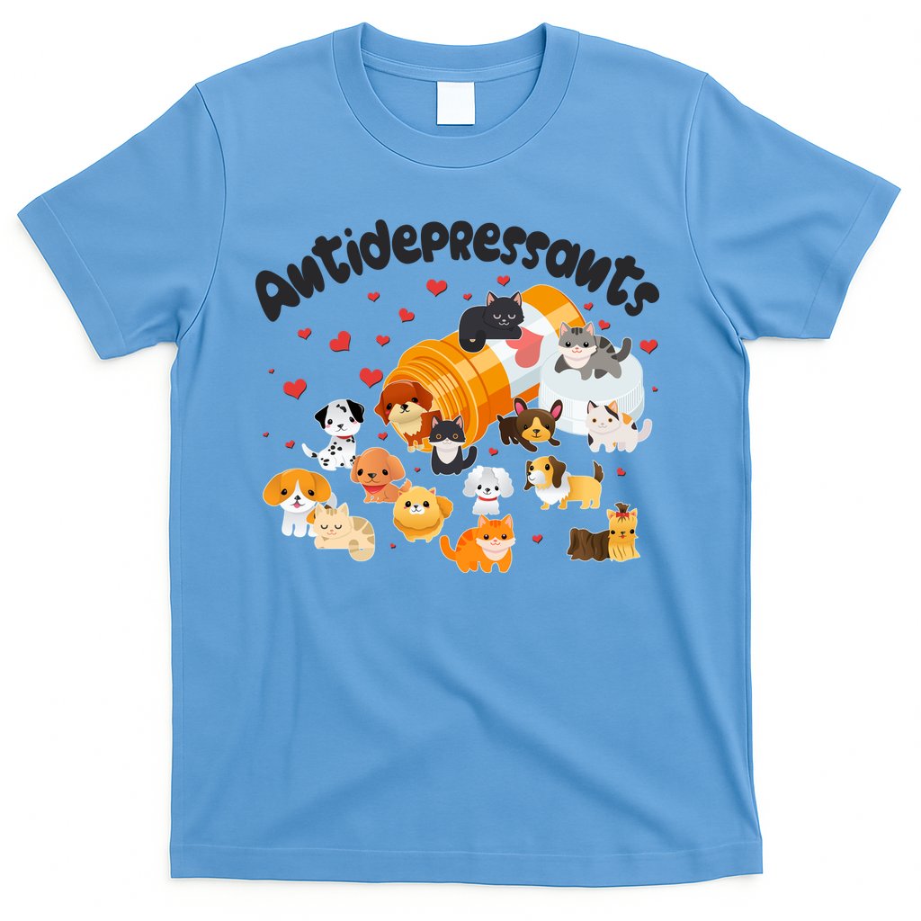 Funny Cute Antidepressants Pets Puppies And Kittens T-Shirt Hoodie, Sweatshirt | CoreVibeTees.com