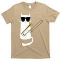 Funny Cat Wearing Sunglasses Playing Trombone T-Shirt Hoodie, Sweatshirt | CoreVibeTees.com