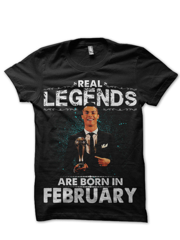 Real Legends Are Born In February Black T-Shirt Hoodie, Sweatshirt | CoreVibeTees.com