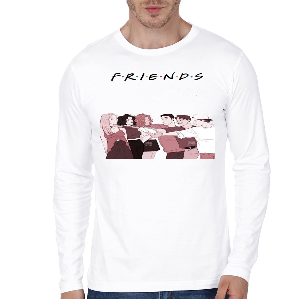 Friends White Full Sleeve T-Shirt Hoodie, Sweatshirt | CoreVibeTees.com