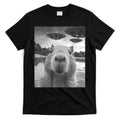 Funny Graphic Capybara Selfie With Ufos Weird T-Shirt Hoodie, Sweatshirt | CoreVibeTees.com