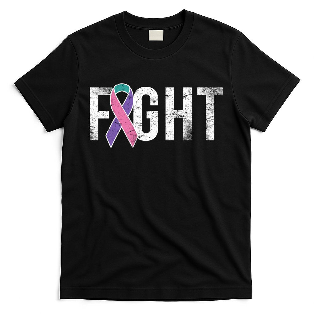 Fight Thyroid Cancer T-Shirt Hoodie, Sweatshirt | CoreVibeTees.com