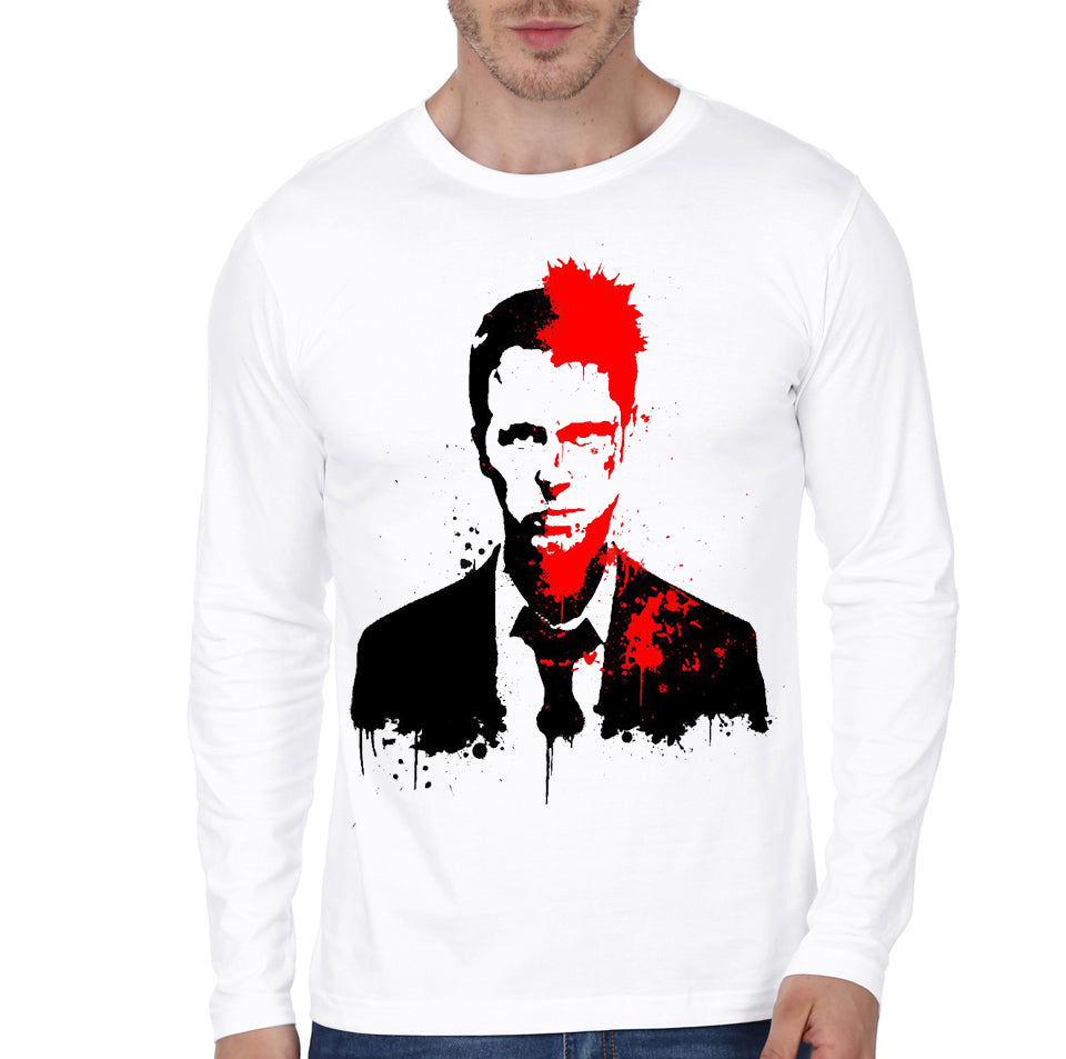 Fight Club White Full Sleeve Tee Style001 Hoodie, Sweatshirt | CoreVibeTees.com