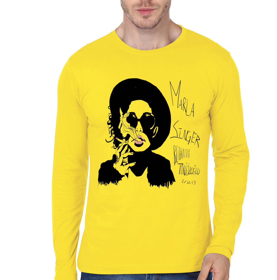Marla Yellow Full Sleeve Tee Hoodie, Sweatshirt | CoreVibeTees.com
