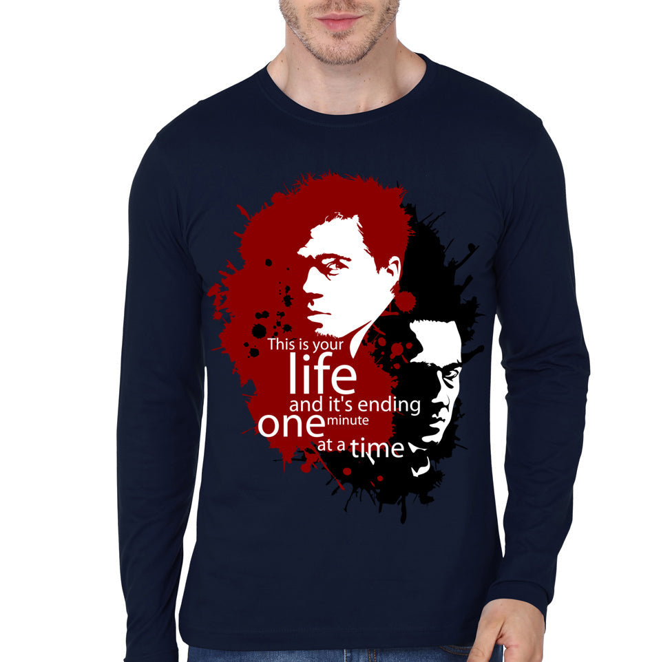 Fight Club Navy Blue Full Sleeve Tee Style001 Hoodie, Sweatshirt | CoreVibeTees.com