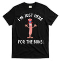 Funny I'm Just Here For The Buns Patriotic Hot Dog T-Shirt Hoodie, Sweatshirt | CoreVibeTees.com